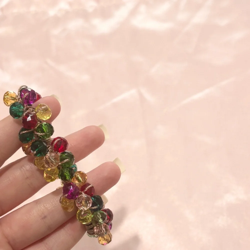 5/$15 🩷 MUST BUNDLE Vintage Y2K Multicolor Beaded Hair Tie